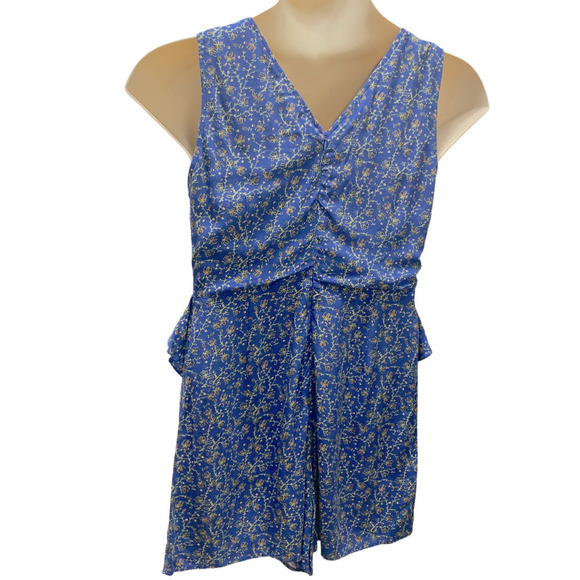 Chelsea & Violet NWT Blue Floral Sleeveless Co-Ord Set Romper, Juniors XS - Picture 6 of 9